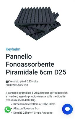 Pannelli fonoassorbenti, colore grigio - Foto 4