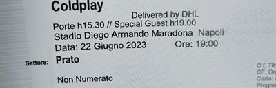 Concerto Coldplay 22 giugno 2023 napoli
