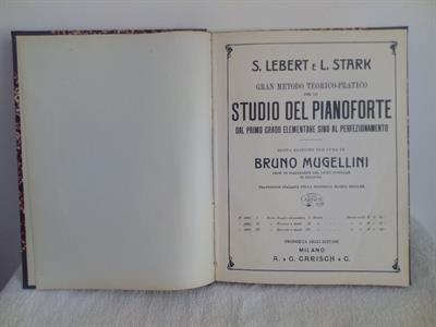 Studio del Pianoforte Lebert e Stark Bruno Mugellini 1905